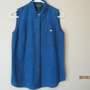 Ladies Linen sleeveless shirt